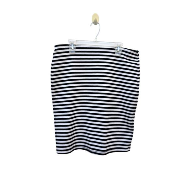Gap Black and White Striped Bodycon Skirt S - Picture 2 of 5